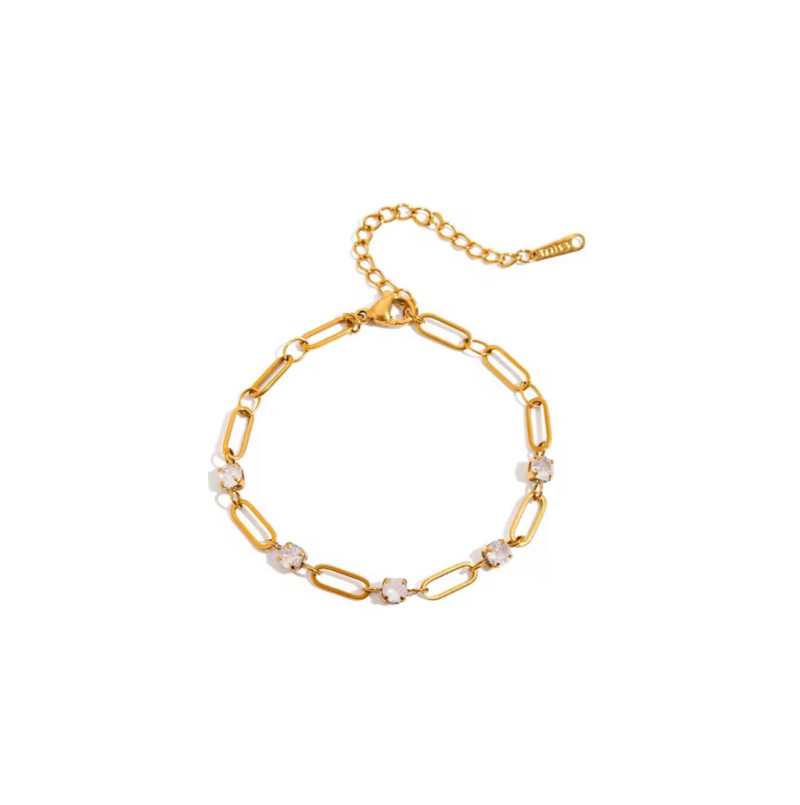 Paperclip Diamond gold